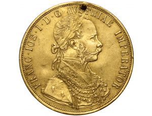 3719. Austria, Franciszek Józef I, 4 dukaty 1909 - stare bicie