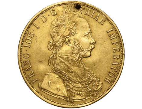 3719. Austria, Franciszek Józef I, 4 dukaty 1909 - stare bicie
