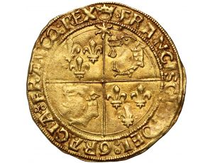 3734. Francja, Franciszek I, Ecu d'or au soleil du Dauphine 1515-1547