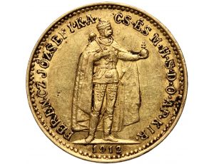 3763. Węgry, Franciszek Józef I, 10 koron 1912 KB, Kremnica