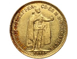 3764. Węgry, Franciszek Józef I, 10 koron 1912 KB, Kremnica