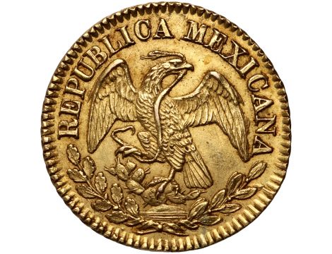 3774. Meksyk, 1/2 escudo 1854 C CE, Culiacan - 2