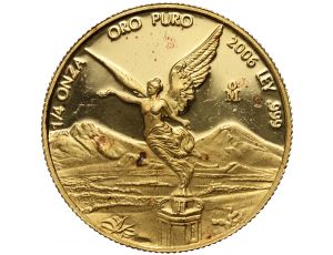 3779. Meksyk, 1/4 onza 2006, Libertad, Proof, 1/4 uncji złota