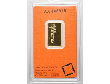 Sztabka złota 10 g Valcambi - 2