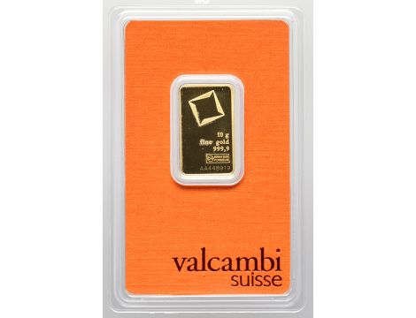 Sztabka złota 10 g Valcambi