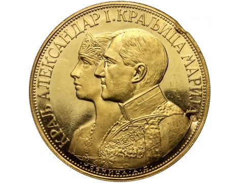 3821. Jugosławia, Aleksander I, 4 dukaty 1831, Ptaki