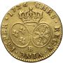 3823. Francja, Ludwik XV, Louis d'or aux lunettes 1726 B, Rouen - rzadki - 3