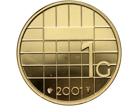 3836. Holandia, Beatrix, 1 gulden 2001, Ostatni gulden - 2