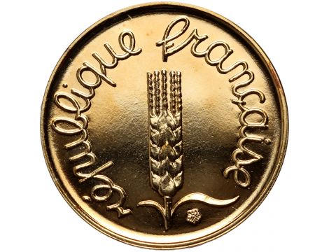 3839. Francja, 1 centym 2001, Ostatni centym - 2