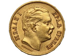 3840. Serbia, Milan I, 20 dinarów 1882 V, Wiedeń