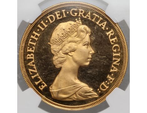 3858. Wielka Brytania, Elżbieta II, 5 funtów 1981, NGC PF68 Ultra Cameo - 3