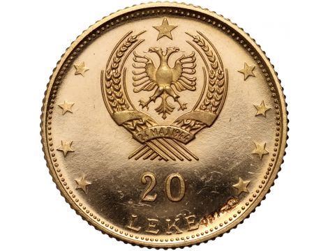 3865. Albania, 20 leke 1968, Skanderbeg, Paryż - ekstremalnie rzadkie - 2