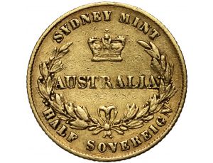 3866. Australia, Wiktoria, 1/2 suwerena 1863, Sydney