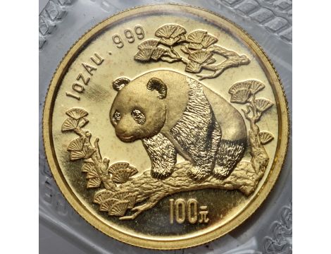 3871. Chiny, 100 juanów 1997, Panda, 1 uncja złota