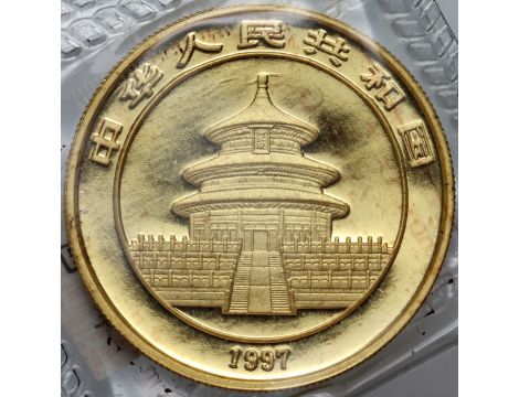 3871. Chiny, 100 juanów 1997, Panda, 1 uncja złota - 2