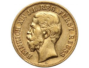 3874. Niemcy, Reuss, Henryk XIV, 10 marek 1882 A, Berlin - rzadkie