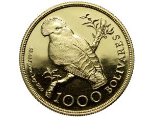 3888. Wenezuela, 1000 boliwarów 1975, Skalikurek gujański