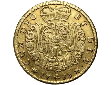 3891. Niemcy, Wirtembergia, Eberhard Ludwik, 1/2 karolina 1733, Stuttgart - rzadszy - 2