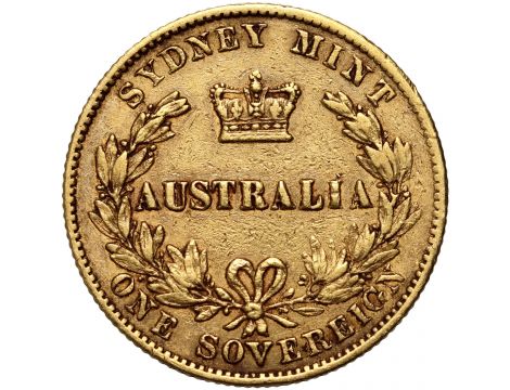 3892. Australia, Wiktoria, suweren 1870, Sydney - rzadszy typ - 2