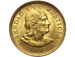 3897. Peru, 1 libra 1915