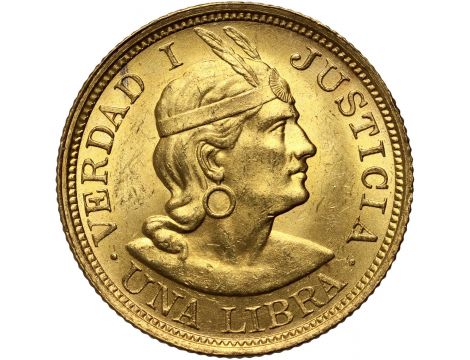 3897. Peru, 1 libra 1915