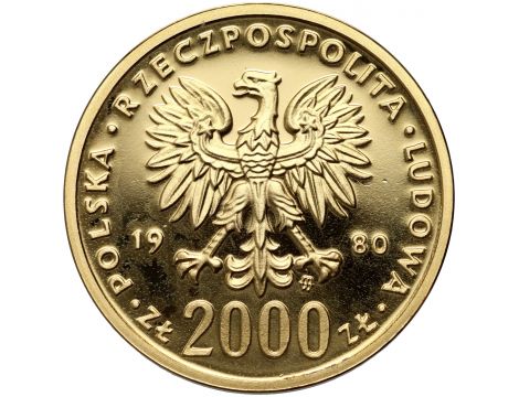3901. Polska, PRL, 2000 zł 1980, Lake Placid, PRÓBA - 2