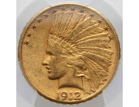 3903. USA, 10 dolarów 1912 S, San Francisco, Indianin, PCGS XF45 - 2