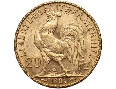 3911. Francja, 20 franków 1904, Marianna i Kogut - 2