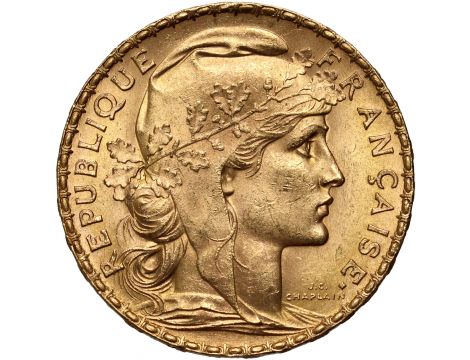 3913. Francja, 20 franków 1906, Marianna i Kogut