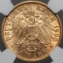 3929. Niemcy, Bawaria, Otto I, 20 marek 1900 D, Monachium, NGC AU58 - 4