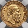 3930. Niemcy, Hesja, Ludwik IV, 20 marek 1892 A, Berlin, NGC AU58 - rzadkie - 3