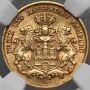 3934. Niemcy, Hamburg, 10 marek 1908 J, NGC AU58 - rzadki rocznik - 3