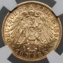 3935. Niemcy, Schwarzburg- Rudolstadt, Günther, 10 marek 1898, NGC AU53 - rzadkie - 4