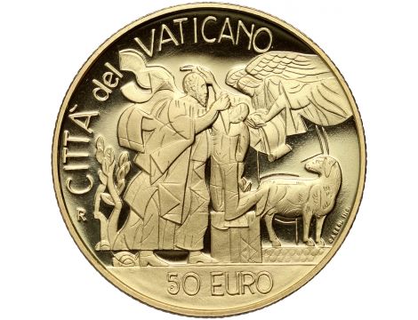 3963. Watykan, Jan Paweł II, 50 euro 2002, Ofiara Abrahama - 3