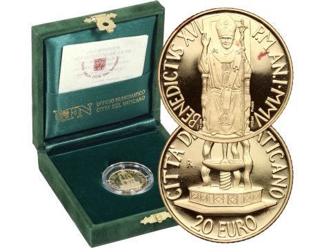 3968. Watykan, Benedykt XVI, 20 euro 2005, Chrzest