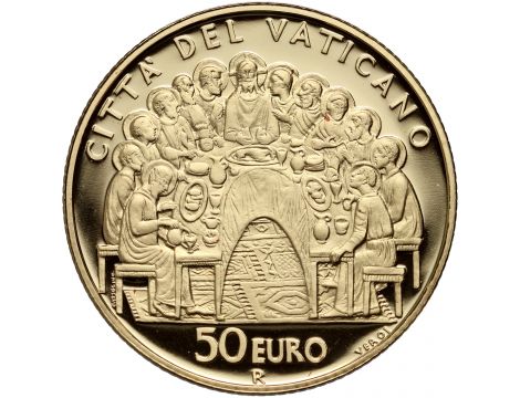 3973. Watykan, Benedykt XVI, 50 euro 2007, Eucharystia - 3
