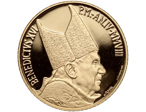 3974. Watykan, Benedykt XVI, 20 euro 2008, Tors Belwederski - 2
