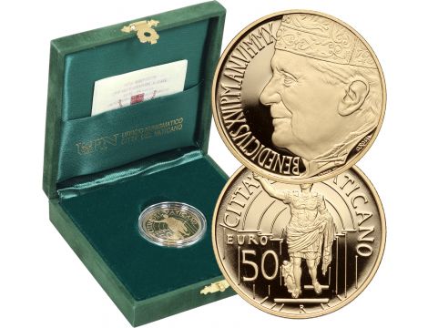 3979. Watykan, Benedykt XVI, 50 euro 2010, August z Prima Porta
