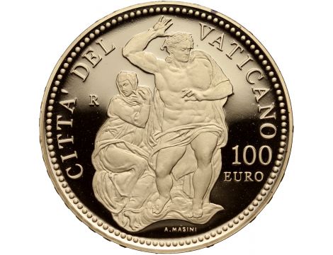 3987. Watykan, Benedykt XVI, 100 euro 2010, Sąd Ostateczny - 3
