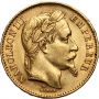 3999. Francja, Napoleon III, 20 franków 1866 BB, Strasbourg, Wieniec - 2