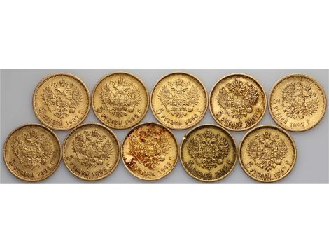 4009. Zestaw inwestycyjny Rosja, Mikołaj II, 10x 5 rubli - 2