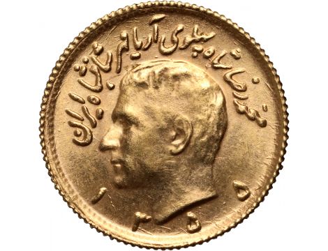 4026. Iran, Mohammad Reza Pahlawi, 1/2 Pahlavi SH1355 (1976)