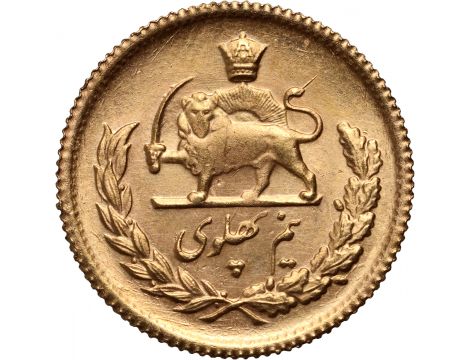 4026. Iran, Mohammad Reza Pahlawi, 1/2 Pahlavi SH1355 (1976) - 2