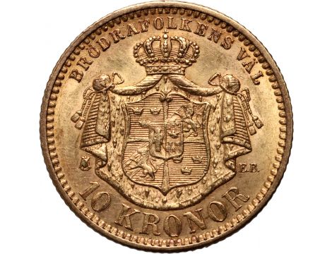 4045. Szwecja, Oskar II, 10 koron 1901 - 2
