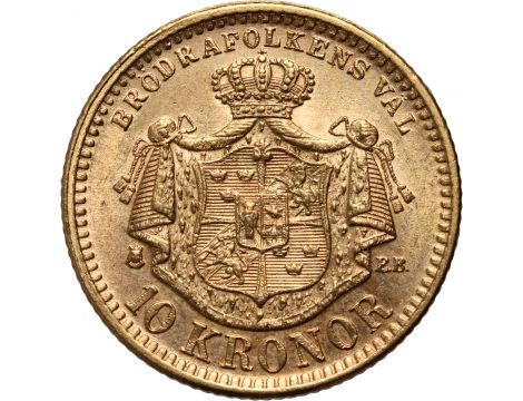 4046. Szwecja, Oskar II, 10 koron 1901 - 2