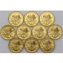4051. Austria, Zestaw 10x Wiedeński Filharmonik 1/10 uncji - 1 uncja złota - 3
