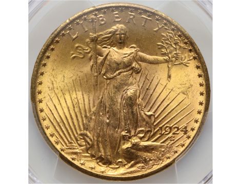 4063. USA, 20 dolarów 1924, Filadelfia, Saint-Gaudens, PCGS MS64 - 2