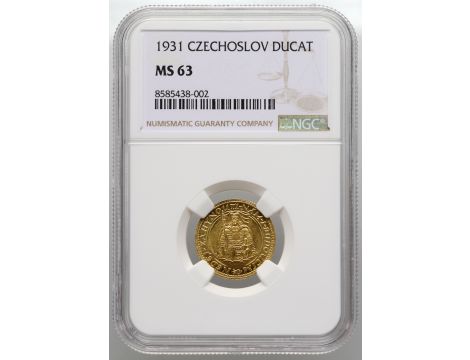 4069. Czechosłowacja, dukat 1931, NGC MS63