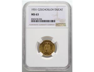 4070. Czechosłowacja, dukat 1931, NGC MS63