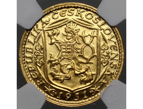4070. Czechosłowacja, dukat 1931, NGC MS63 - 3